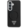 Guess Embossed Ring Triangle Logo MagSafe Case para Samsung Galaxy S26 negro