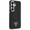 Guess Embossed Ring Triangle Logo MagSafe Case para Samsung Galaxy S26 negro