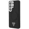 Guess Embossed Ring Triangle Logo MagSafe Case para Samsung Galaxy S26 Ultra negro
