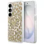 Guess IML Leopard Print Triangle MagSafe Case para Samsung Galaxy S26 (marrón)