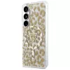 Guess IML Leopard Print Triangle MagSafe Case para Samsung Galaxy S26 (marrón)