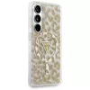 Guess IML Leopard Print Triangle MagSafe Case para Samsung Galaxy S26 (marrón)