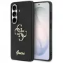 Guess Fixed Glitter Big 4G Metal Logo Case para Samsung Galaxy S26 (negro)