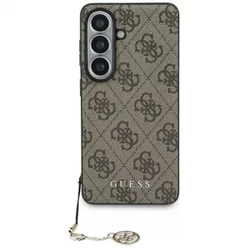 Guess 4G Classic Logo Charm MagSafe Case para Samsung Galaxy S26 (marrón)