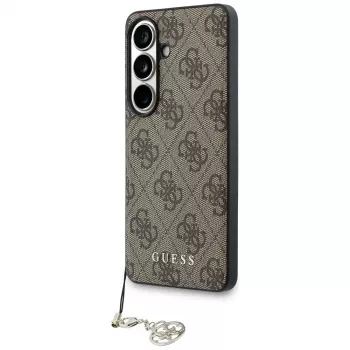 Guess 4G Classic Logo Charm MagSafe Case para Samsung Galaxy S26 (marrón)