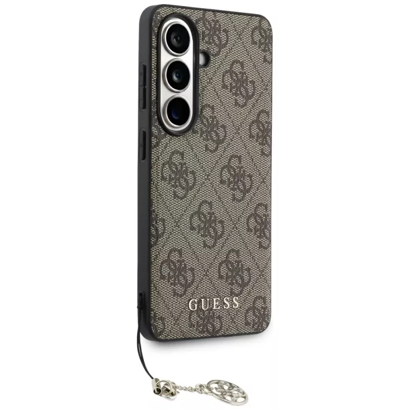 Guess 4G Classic Logo Charm MagSafe Case para Samsung Galaxy S26 (marrón)