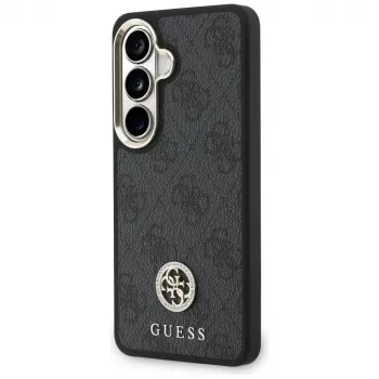Guess 4G Big Rhinestone Triangle Strap MagSafe Phone Case Set para Samsung Galaxy S26 - negro
