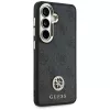Guess 4G Big Rhinestone Triangle Strap MagSafe Phone Case Set para Samsung Galaxy S26 - negro
