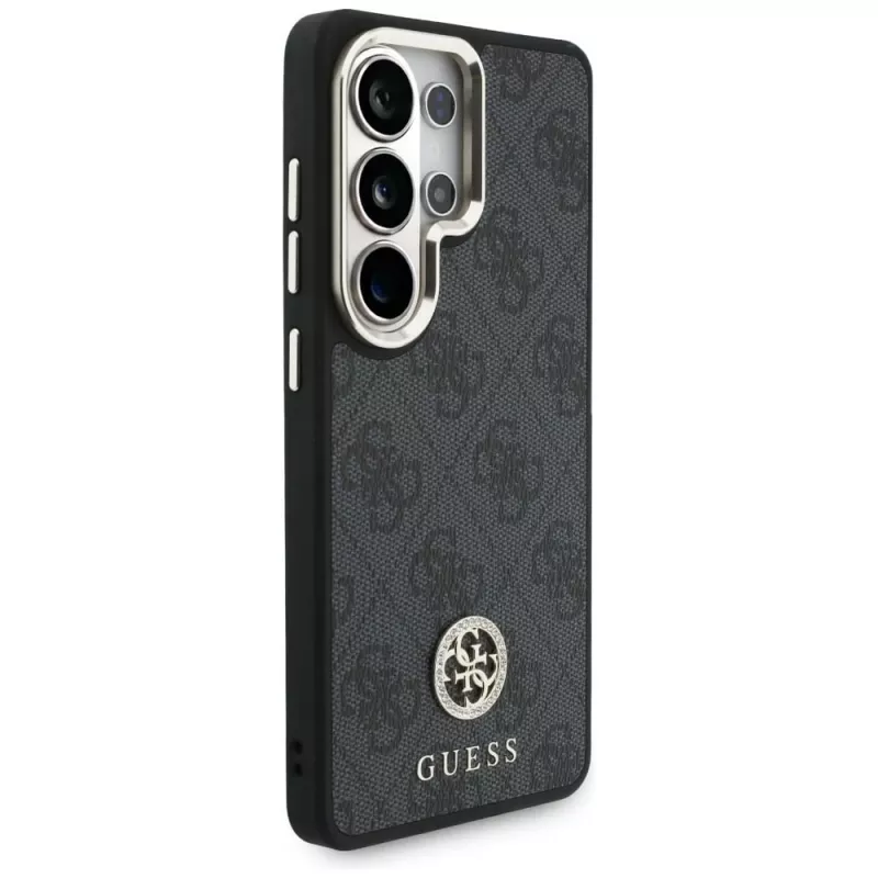 Guess 4G Big Rhinestone Triangle Strap MagSafe Case Kit para Samsung Galaxy S26 Ultra - negro
