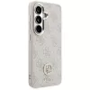Guess 4G Big Rhinestone Triangle Strap MagSafe Funda para teléfono y juego de cordón para Samsung Galaxy S26, Rosa