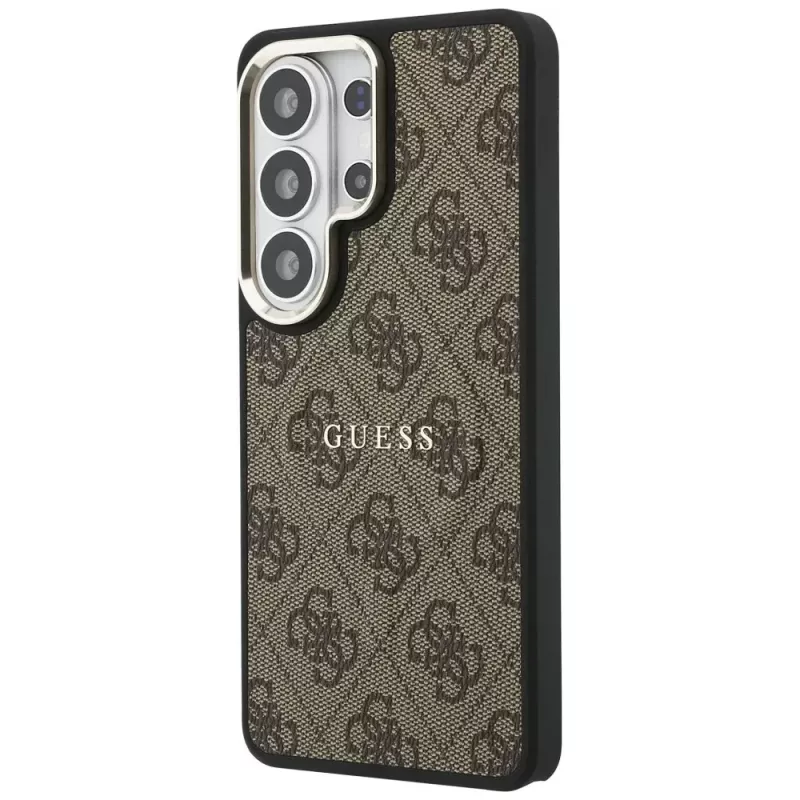 Guess 4G Embossed Ring MagSafe Case para Samsung Galaxy S26 Ultra (marrón)