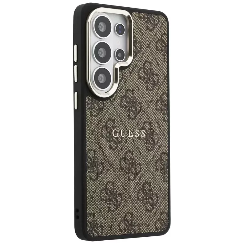Guess 4G Embossed Ring MagSafe Case para Samsung Galaxy S26 Ultra (marrón)