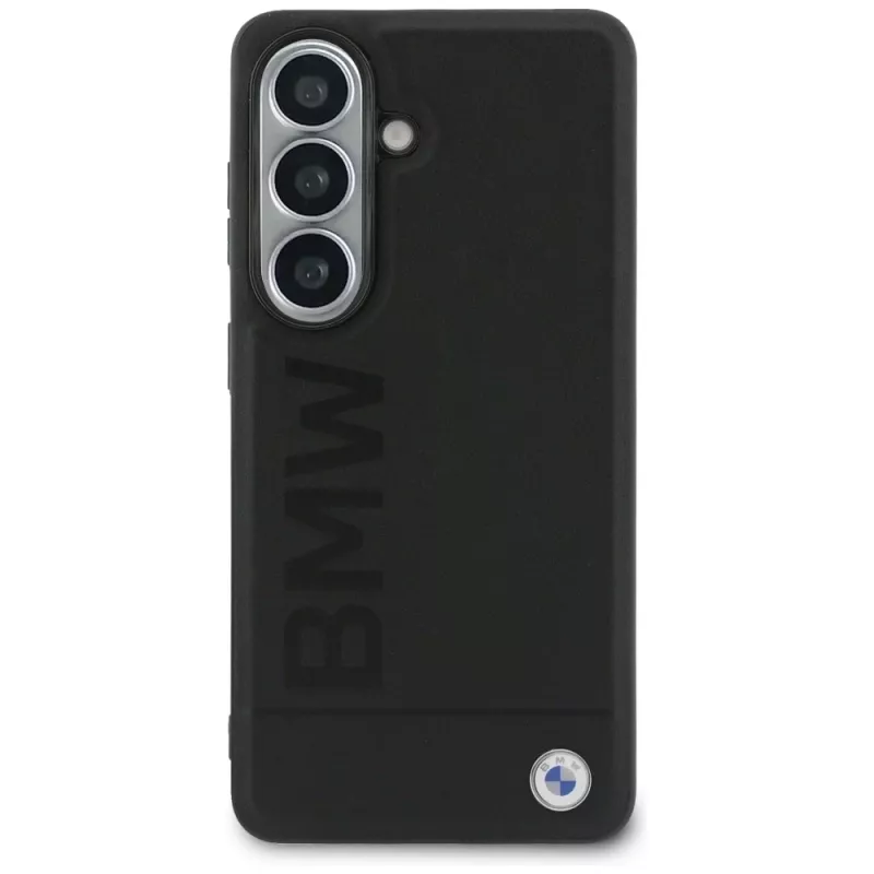 BMW Leather Hot Stamp MagSafe Case para Samsung Galaxy S26 negro