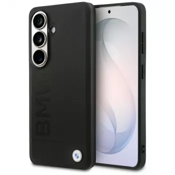 BMW Leather Hot Stamp MagSafe Case para Samsung Galaxy S26+ negro