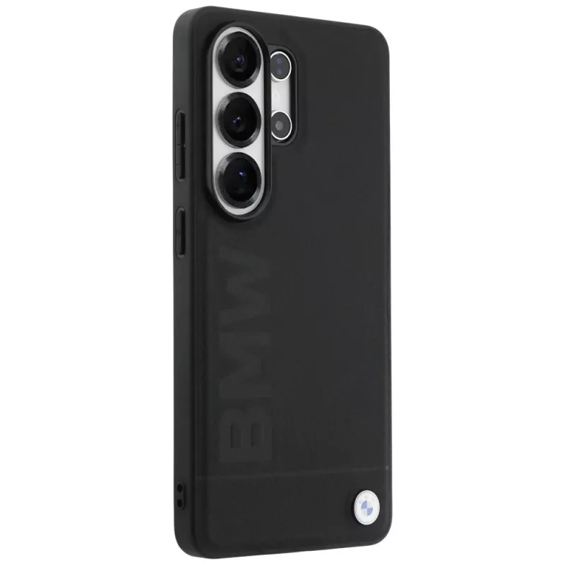 BMW Leather Hot Stamp MagSafe Case para Samsung Galaxy S26 Ultra negro