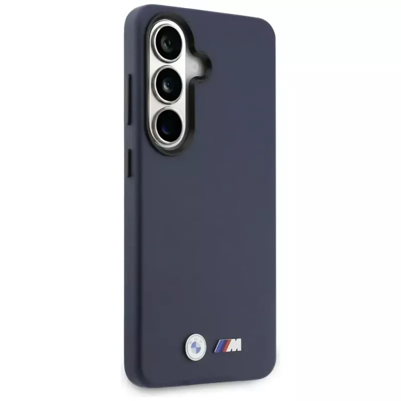 Funda MagSafe BMW M Metal Logo para Samsung Galaxy S26 azul marino