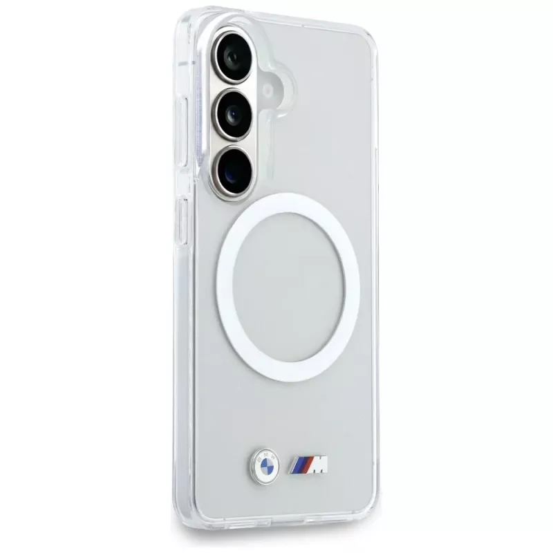 Funda MagSafe BMW IML Shockproof Metal Logo para Samsung Galaxy S26 transparente