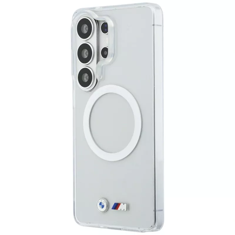 Funda MagSafe BMW IML Shockproof Metal Logo para Samsung Galaxy S26 Ultra transparente