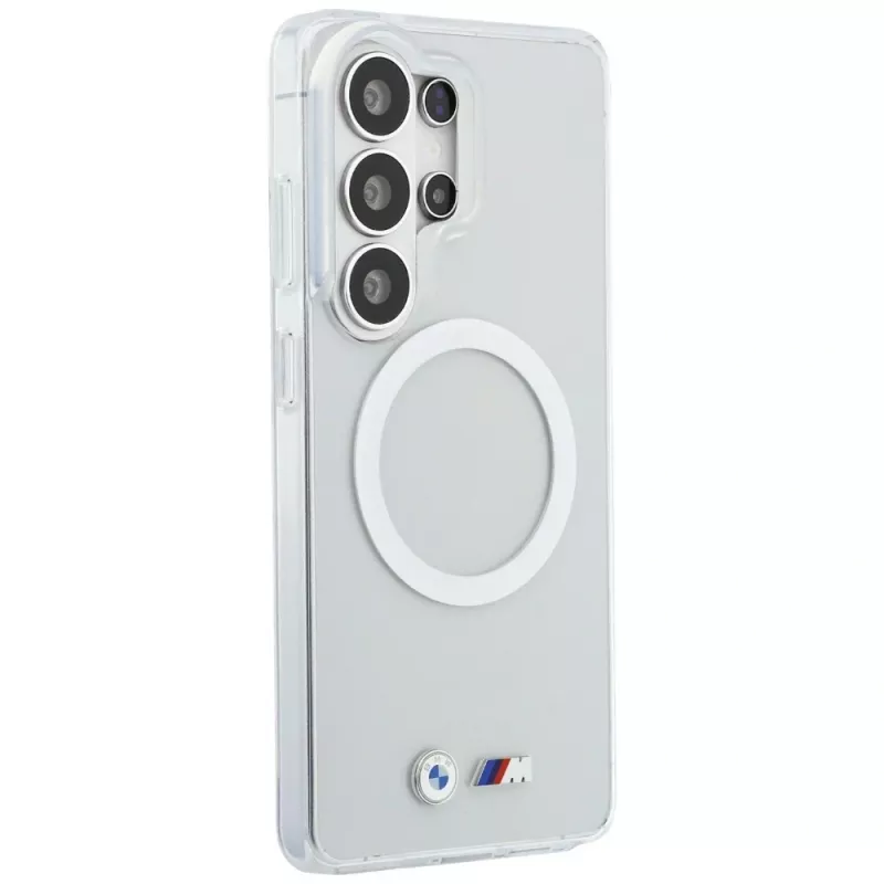 Funda MagSafe BMW IML Shockproof Metal Logo para Samsung Galaxy S26 Ultra transparente