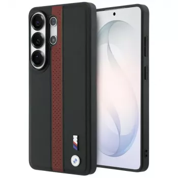 Funda MagSafe BMW Perforated Stripe Logo para Samsung Galaxy S26 Ultra roja
