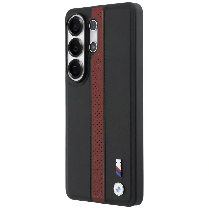 Funda MagSafe BMW Perforated Stripe Logo para Samsung Galaxy S26 Ultra roja