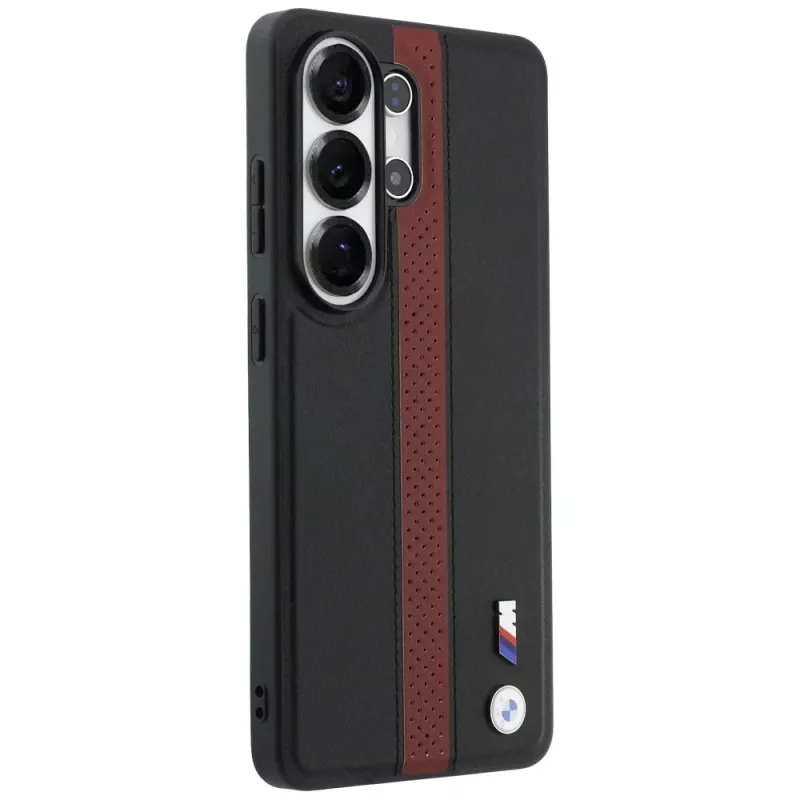 Funda MagSafe BMW Perforated Stripe Logo para Samsung Galaxy S26 Ultra roja