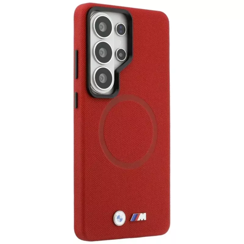 Funda MagSafe BMW M Metal Logo para Samsung Galaxy S26 Ultra roja