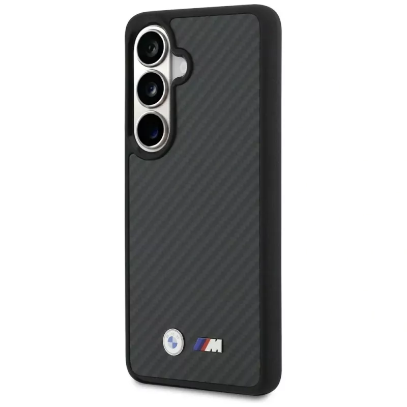 Funda MagSafe BMW M Kevlar Logo para Samsung Galaxy S26 negra