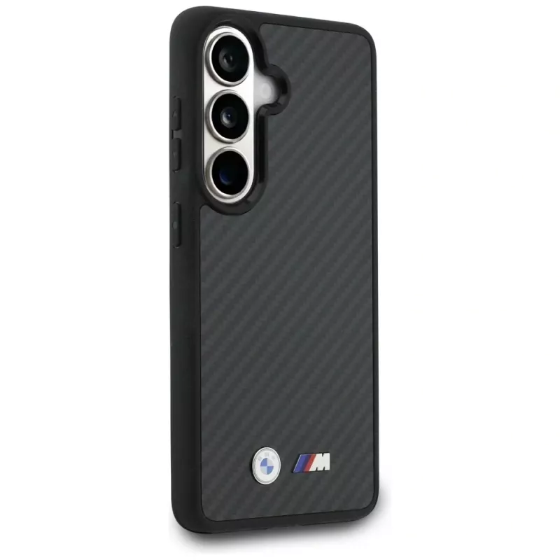Funda MagSafe BMW M Kevlar Logo para Samsung Galaxy S26 negra