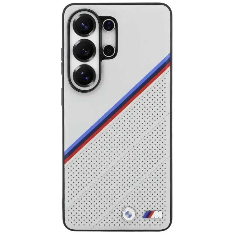 Funda MagSafe BMW Tricolor Metal Logo para Samsung Galaxy S26 Ultra gris