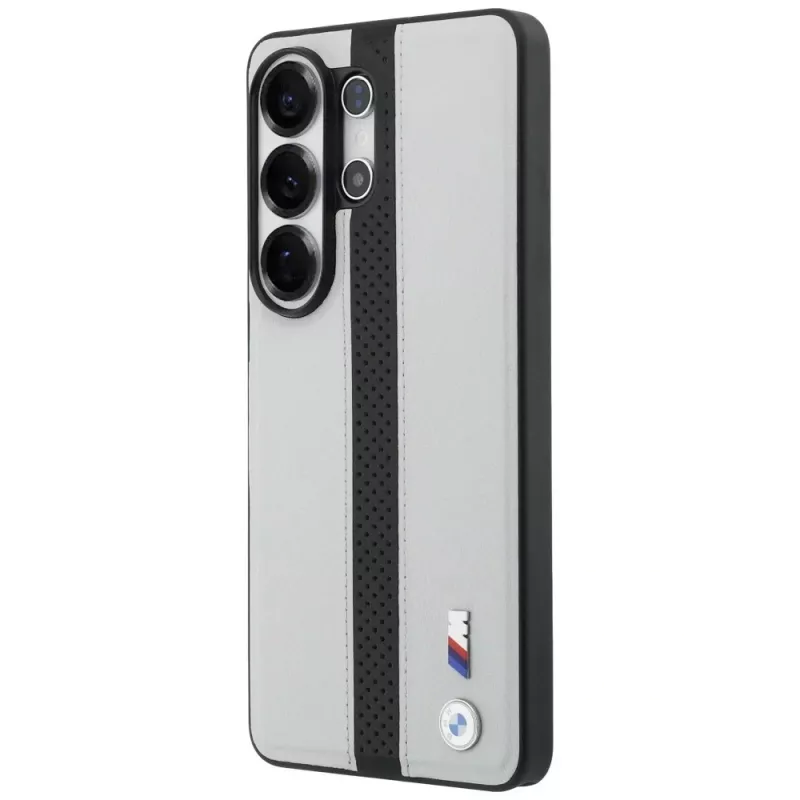 Funda MagSafe BMW Perforated Stripe Logo para Samsung Galaxy S26 Ultra gris