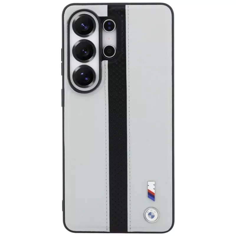 Funda MagSafe BMW Perforated Stripe Logo para Samsung Galaxy S26 Ultra gris