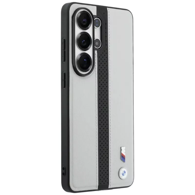 Funda MagSafe BMW Perforated Stripe Logo para Samsung Galaxy S26 Ultra gris