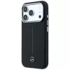 Funda MagSafe Mercedes Leather Semi Wrap Iconic Line para iPhone 17 Pro Max negra