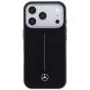 Funda MagSafe Mercedes Leather Semi Wrap Iconic Line para iPhone 17 Pro Max negra