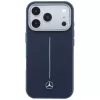 Funda MagSafe Mercedes Leather Semi Wrap Iconic Line para iPhone 17 Pro Max azul marino