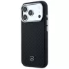 Funda MagSafe Mercedes Leather Semi Wrap Wood Effect para Apple iPhone 17 Pro negra