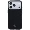 Funda MagSafe Mercedes Leather Semi Wrap Wood Effect para Apple iPhone 17 Pro negra