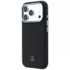 Funda MagSafe Mercedes Leather Semi Wrap Wood Effect para iPhone 17 Pro Max negra