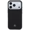 Funda MagSafe Mercedes Leather Semi Wrap Wood Effect para iPhone 17 Pro Max negra