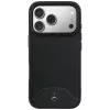 Mercedes Funda MagSafe de Piel Efecto Madera y Curve para iPhone 17 Pro Max Negro