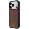 Mercedes Funda MagSafe de Piel Efecto Madera y Curve para iPhone 17 Pro Camel