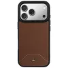 Mercedes Funda MagSafe de Piel Efecto Madera y Curve para iPhone 17 Pro Camel