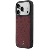 Funda MagSafe Mercedes Leder con líneas cruzadas para iPhone 17 Pro Max roja