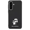 Funda Karl Lagerfeld Saffiano con Karl & Choupette Metal Logo para Samsung Galaxy A57 5G, negro