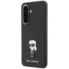 Karl Lagerfeld Fixed Glitter Ikonik Logo Metal Pin Funda para Samsung Galaxy A37 5G Negro