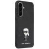 Karl Lagerfeld Fixed Glitter Ikonik Logo Metal Pin Funda para Samsung Galaxy A37 5G Negro