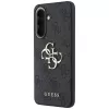 Guess Leather 4G Metal Logo Funda para Samsung Galaxy A57 5G, Negro