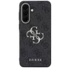 Guess Leather 4G Metal Logo Funda para Samsung Galaxy A57 5G, Negro