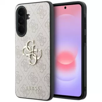 Guess Leder 4G Metal Logo Funda para Samsung Galaxy A37 5G Rosa